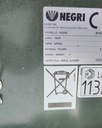 Biotrituratore  NEGRI R70 EHP25 - Lanuvio