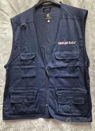 Gilet multitasche da lavoro di colore blu