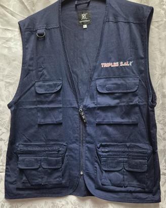 Gilet multitasche da lavoro di colore blu