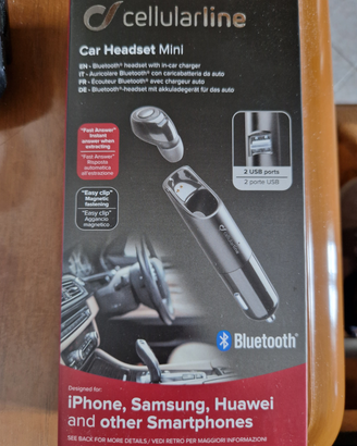 Cellularline Car Headset Mini - Auricolare BT