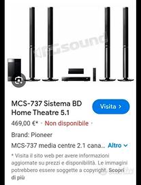 impianto Home Theatre 5.1 Pioneer