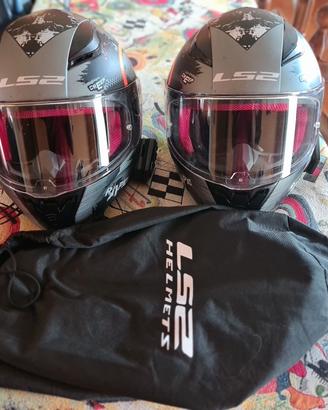 Coppia caschi moto LS2 con interfono Lexin B4FM