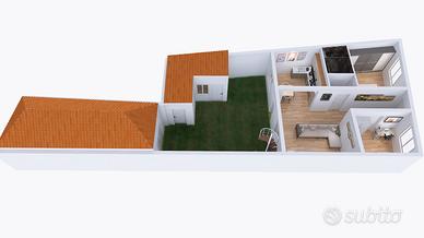 Indipendente su unico livello con giardino