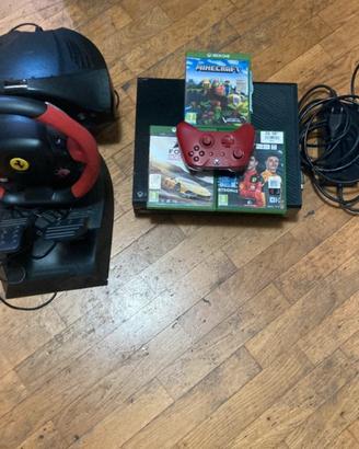 xbox one + simulatore di guida + accessori
