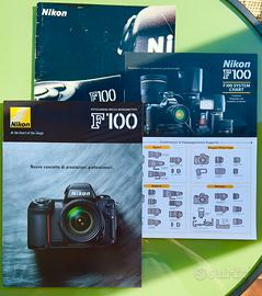 NIKON F100 - Set depliant brochure