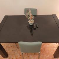 Tavolo allungabile vetro lucido nero