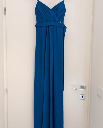 Vestito azzurro Rinascimento con stola