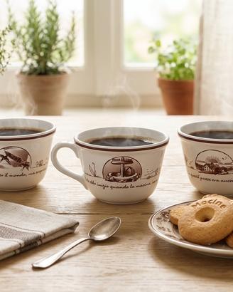 Set 3 Tazze Mulino Bianco Grandi Vintage