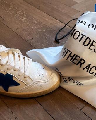 Golden Goose Ball  Star bianca blu tg  40- nuova 