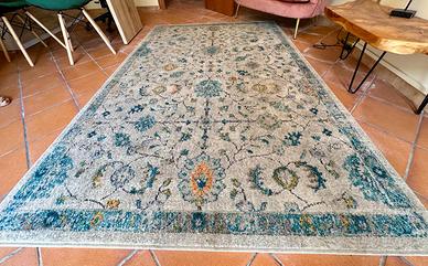 tappeto decorato in tessuto lavabile