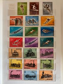 58 Serie Francobolli SAN MARINO anni 1963/1973