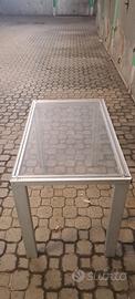 tavolo alluminio e plecliglas 