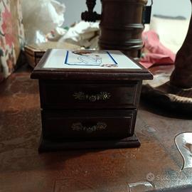 portagioie vintage in legno 