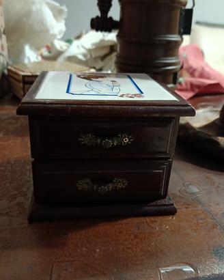 portagioie vintage in legno 