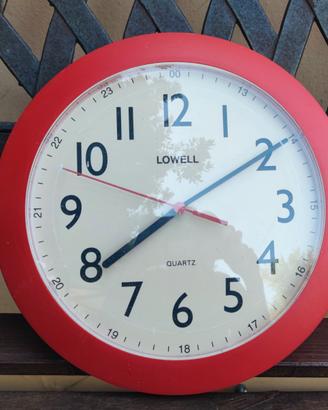 Orologio da parete Lowell Quartz rosso