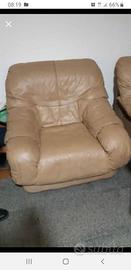 poltrona in vera pelle