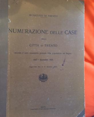 Numerazione delle case della città di Trento, 1921