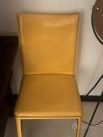 Sedia boheme pozzoli in cuoio Giallo