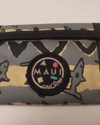 Portafoglio vintage Maui and Sons anni '90 con zip