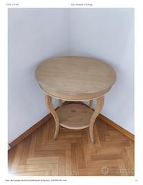 tavolino in legno grezzo