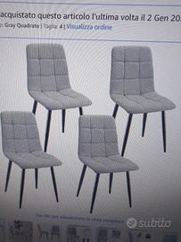 Set di 4 sedie da pranzo, cucina o altro Nuove.