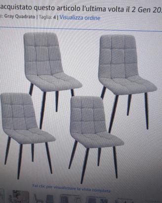 Set di 4 sedie da pranzo, cucina o altro Nuove.