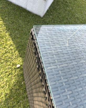 TAVOLINO DA ESTERNO IN RATTAN