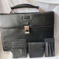 borsa Piquadro nera in pelle nuova 