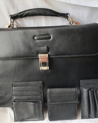 borsa Piquadro nera in pelle nuova 