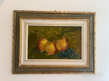 Quadro olio su tela melograni