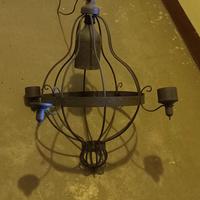 Lampadario ferro porta lumini e attacco E27