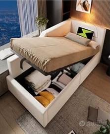 Letto singolo con contenitore euro 200