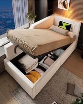 Letto singolo con contenitore euro 200