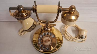 Vecchio telefono Telcer placcato 18K