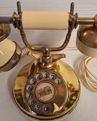 Vecchio telefono Telcer placcato 18K
