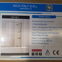 parete in vetro temperato per vasca da bagno