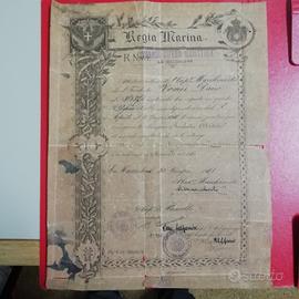 attestato Regia Marina 