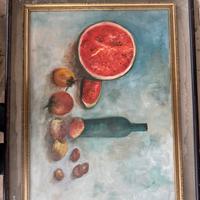 Quadro vintage natura morta - olio su tela