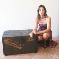 antica cassa militare da trasporto baule viaggio 