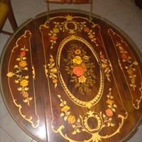 Carrello dessert/bar a 2 piani con ribalta vintage