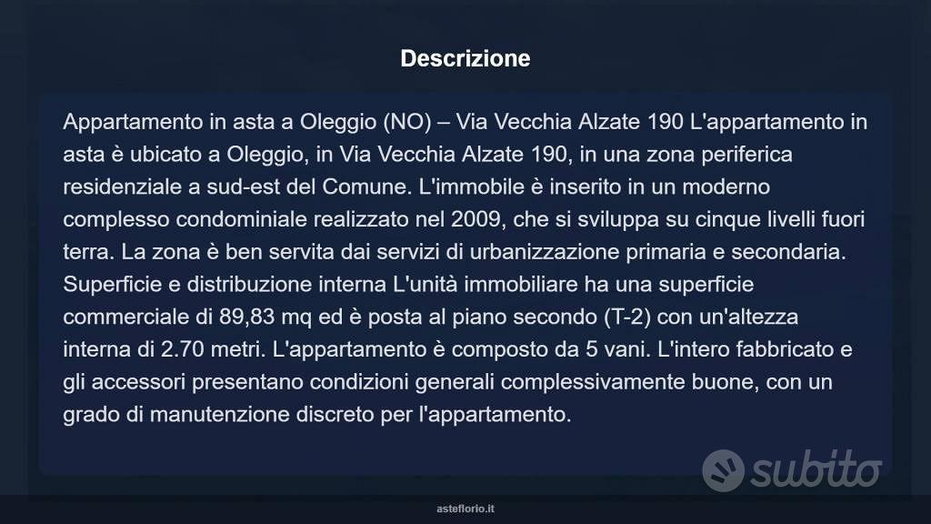 Appartamento – Oleggio, San Vincenzo, Novara - Altro