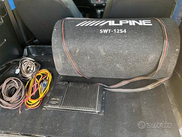 Kit Subwoofer+amblificatore+ cavi