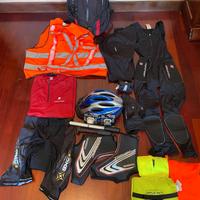 Kit ciclismo completo abbigliamento + accessori,