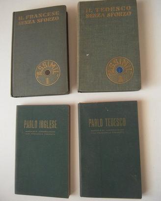 Libri vintage inglese, francese, tedesco
