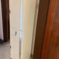 Colonna mobile bagno bianca con cassetto