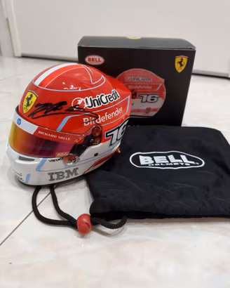 Casco F1 Ferrari 2026 Leclerc Autografato Pre Coa