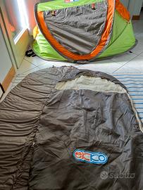 Tenda materassino e sacco a pelo per bambino