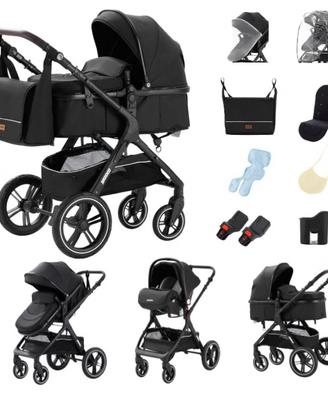 Passeggino  3 in 1 Nero + Culla + OMAGGI