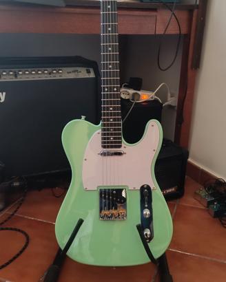 Di Carlo Guitars telecaster See Foam Green