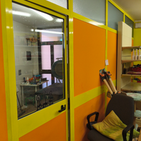 Parete di alluminio divisoria